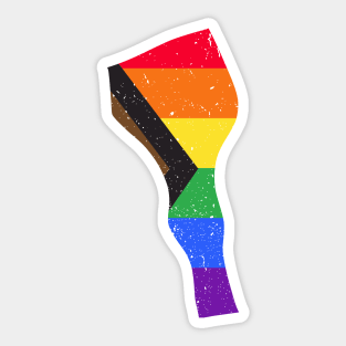 Vermont State Pride: Embrace Progress with the Progress Pride Flag Design Sticker